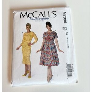 McCall's M7086 Archive Collection 1963 Dress Sewing Pattern‎ B5 (8-10-12-14-16)
